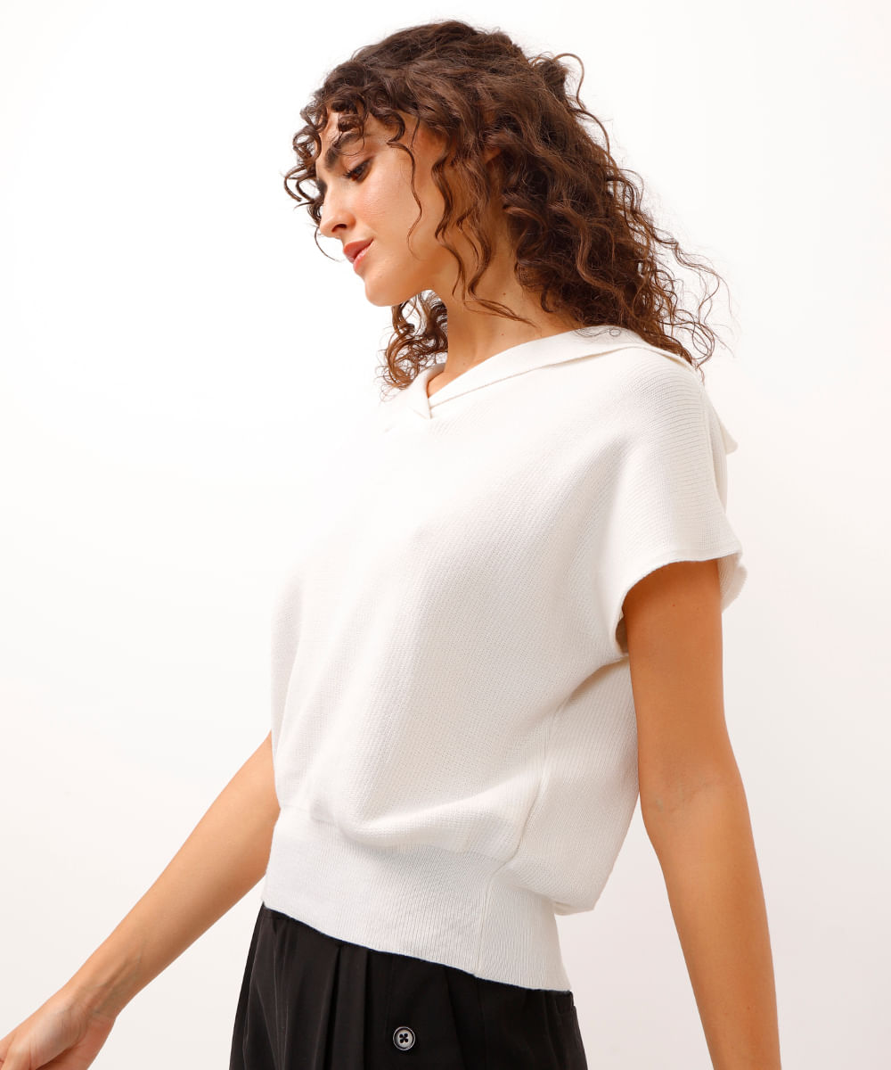 polo muscle tee de tricot off white