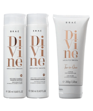 Kit Brae Divine Shampoo e Condicionador 250ml Leavein 200ml