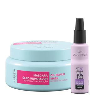 Kit Ecosmetics Nutrition Máscara Oil Repair 250 ml, Serum Repair Finalizadores 60ml