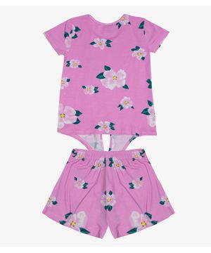 Conjunto Infantil Feminino Estampado Select Rosa