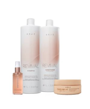 Kit Brae Revival Regeneração Fiber Shine (4 Produtos)