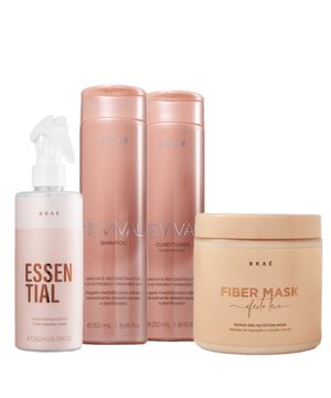 Kit Brae Revival Reparação Essential Fiber Mask (4 Produtos)