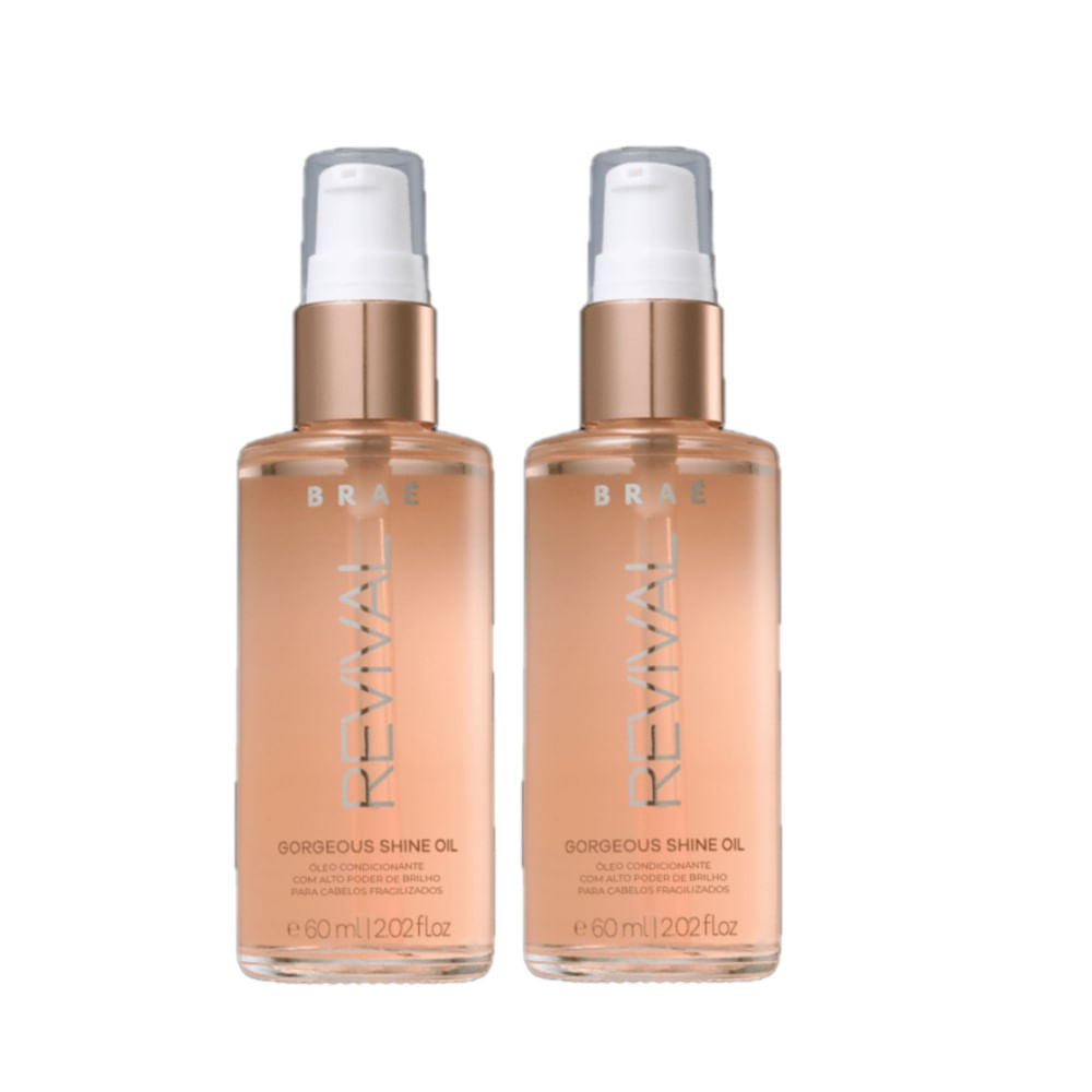 BRAÉ Revival Gorgeous Shine Oil Oleo Capilar 60ml Especial (2 unidades)