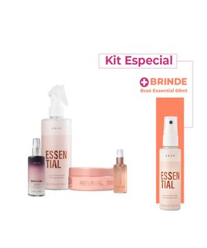 Kit Braé Revival Essential Gorgeous Shine e Beauty Sleep (4 Produtos)