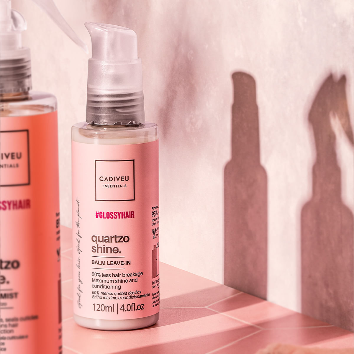 Kit Cadiveu Professional Essentials Hair Quartzo Shine Balm Leave-in e Açaí Oil (2 produtos)