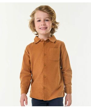 Camisa Polo Infantil Manga Longa trick Nick Marrom