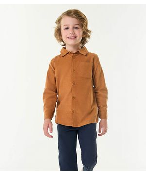 Camisa Polo Infantil Manga Longa trick Nick Marrom