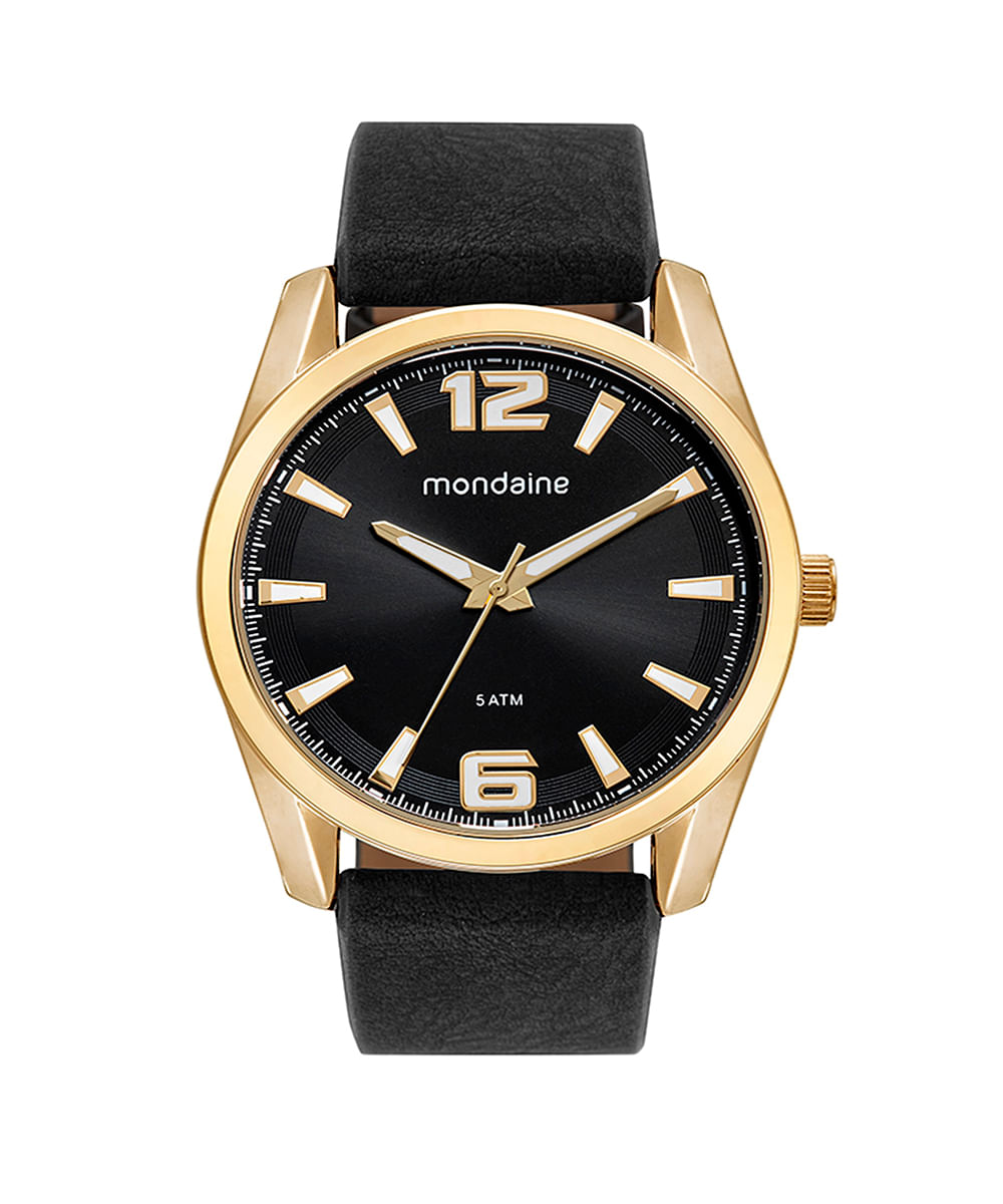 relógio mondaine 76787gpmvdh3kt analógico dourado