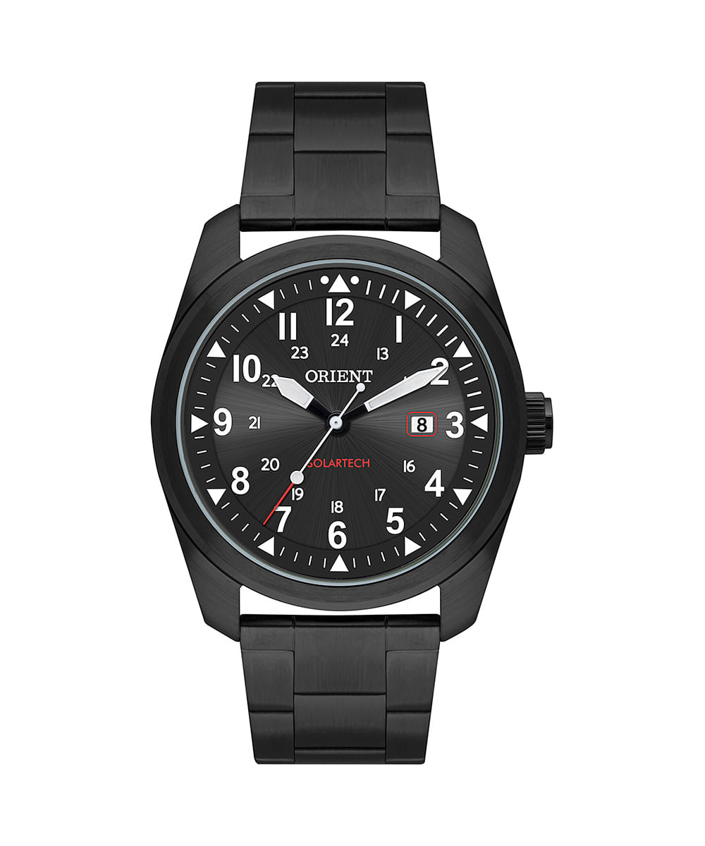 relógio masculino orient analógico calendário mpss1042 p2px preto