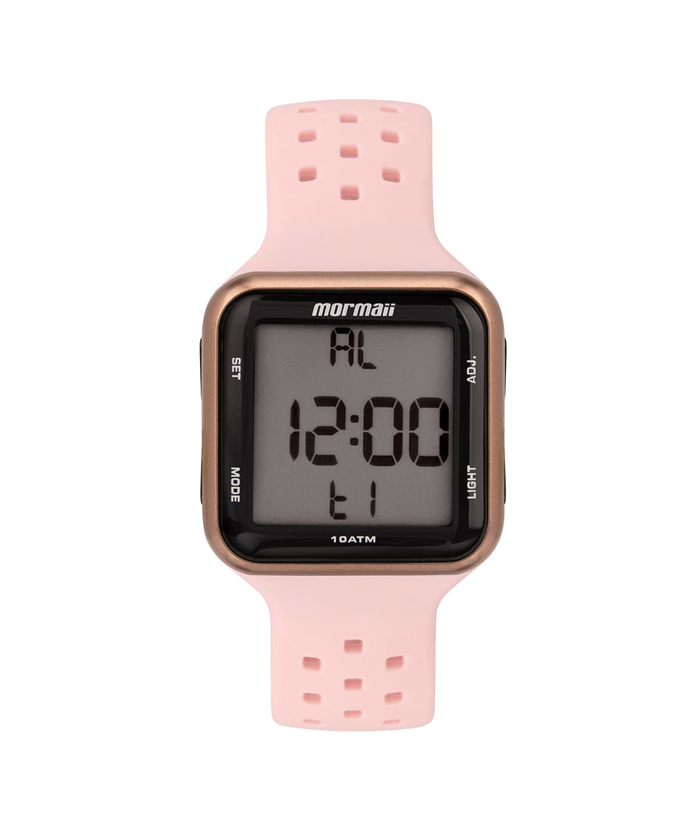 relógio mormaii mo6600d8t digital rosê