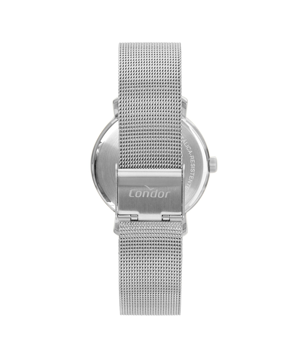relógio condor co2039muhk4k analógico prateado
