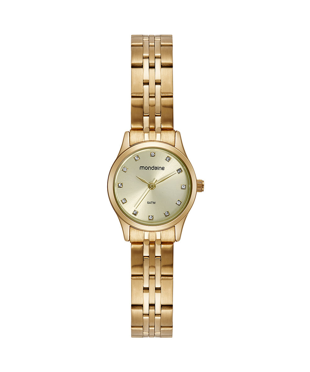 relógio mondaine 99630gpmvde2kk analógico dourado