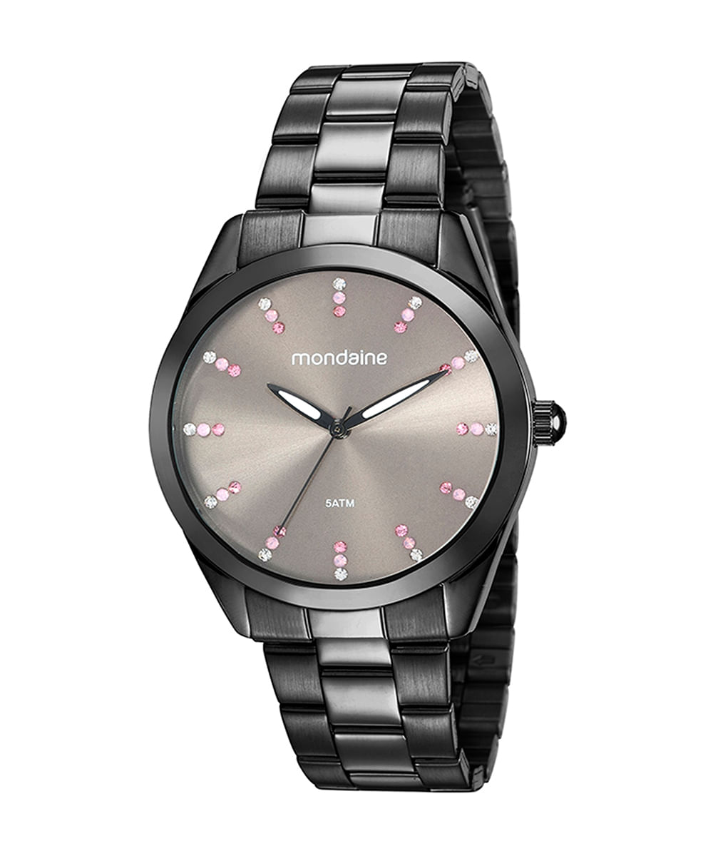 relógio mondaine 53672lpmvpe2kb analógico preto