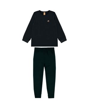 Pijama Térmico Infantil Energy Thermo Dry Preto Pati Nicki Up Baby Tamanho:8;Cor:Preto;Gênero:Unissex