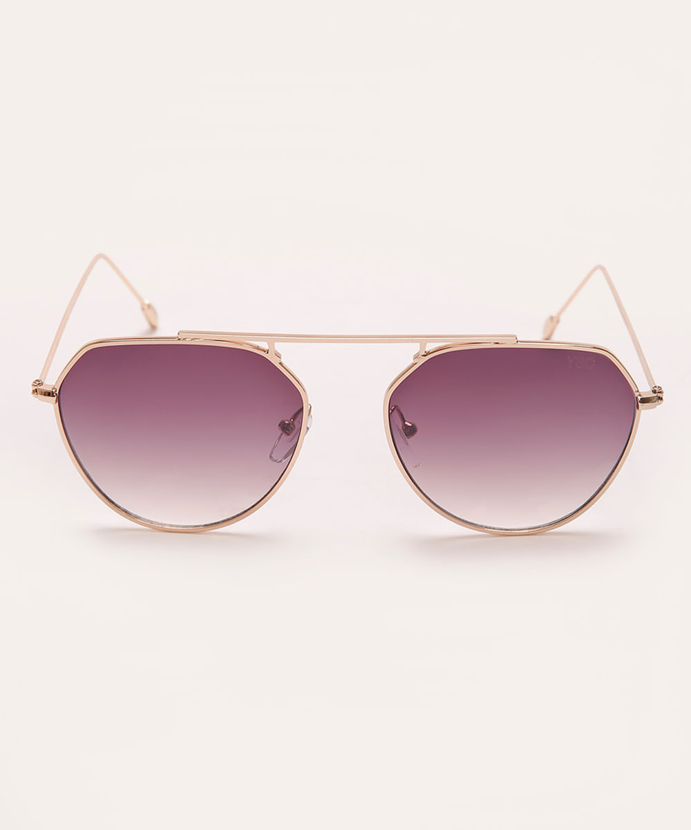 óculos de sol unissex triton oval dourado