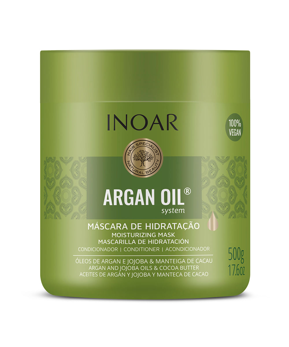 máscara capilar inoar argan oil system 500g