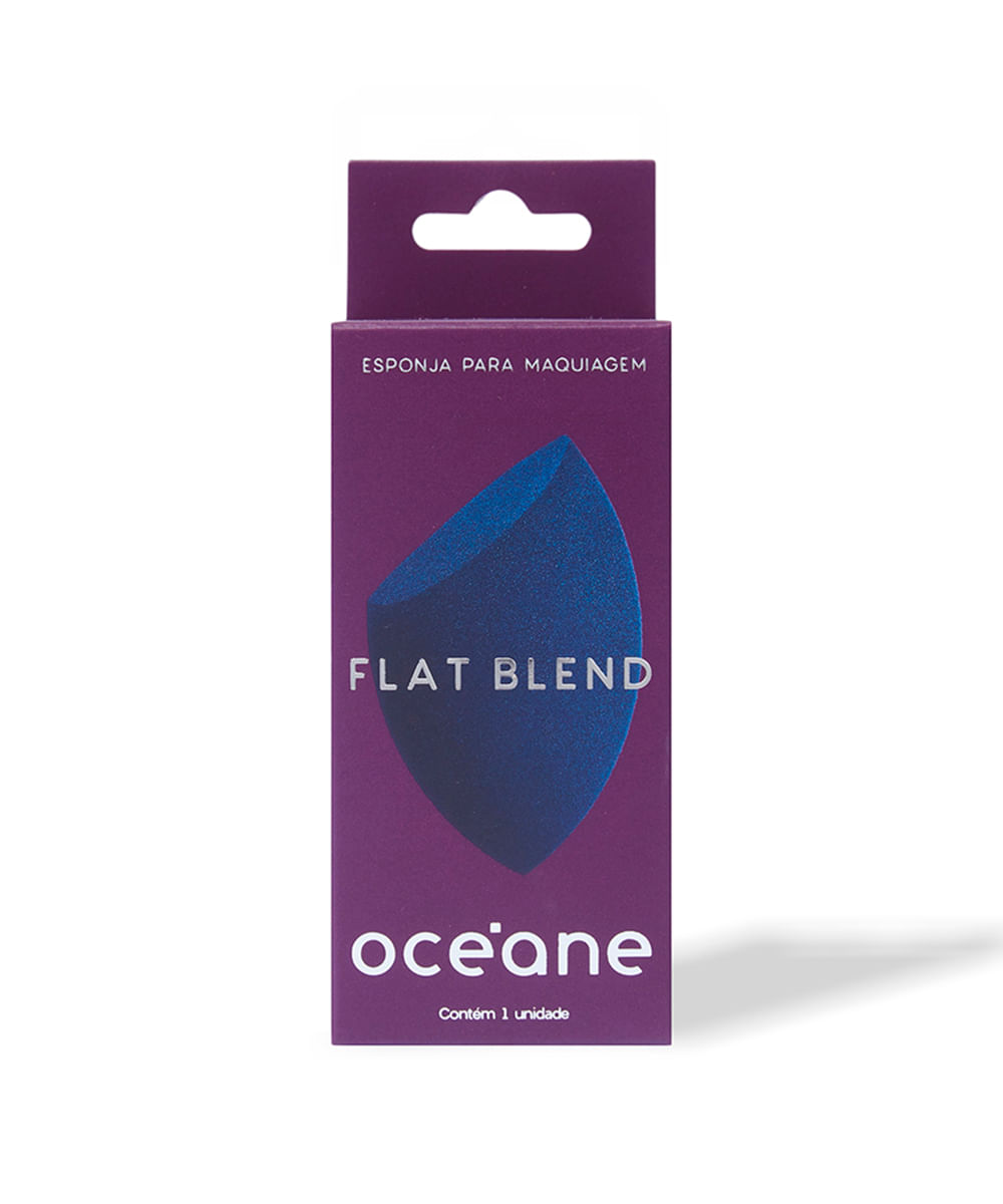 flat blend océane esponja de maquiagem azul