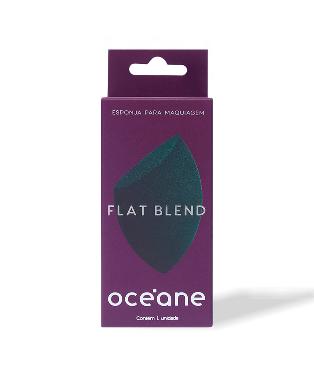 flat blend océane esponja de maquiagem verde