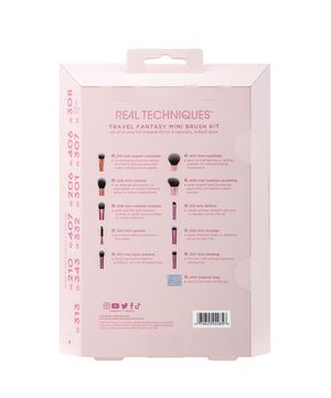 kit de mini pincéis para maquiagem e viagem travel bag best 10 real techniques