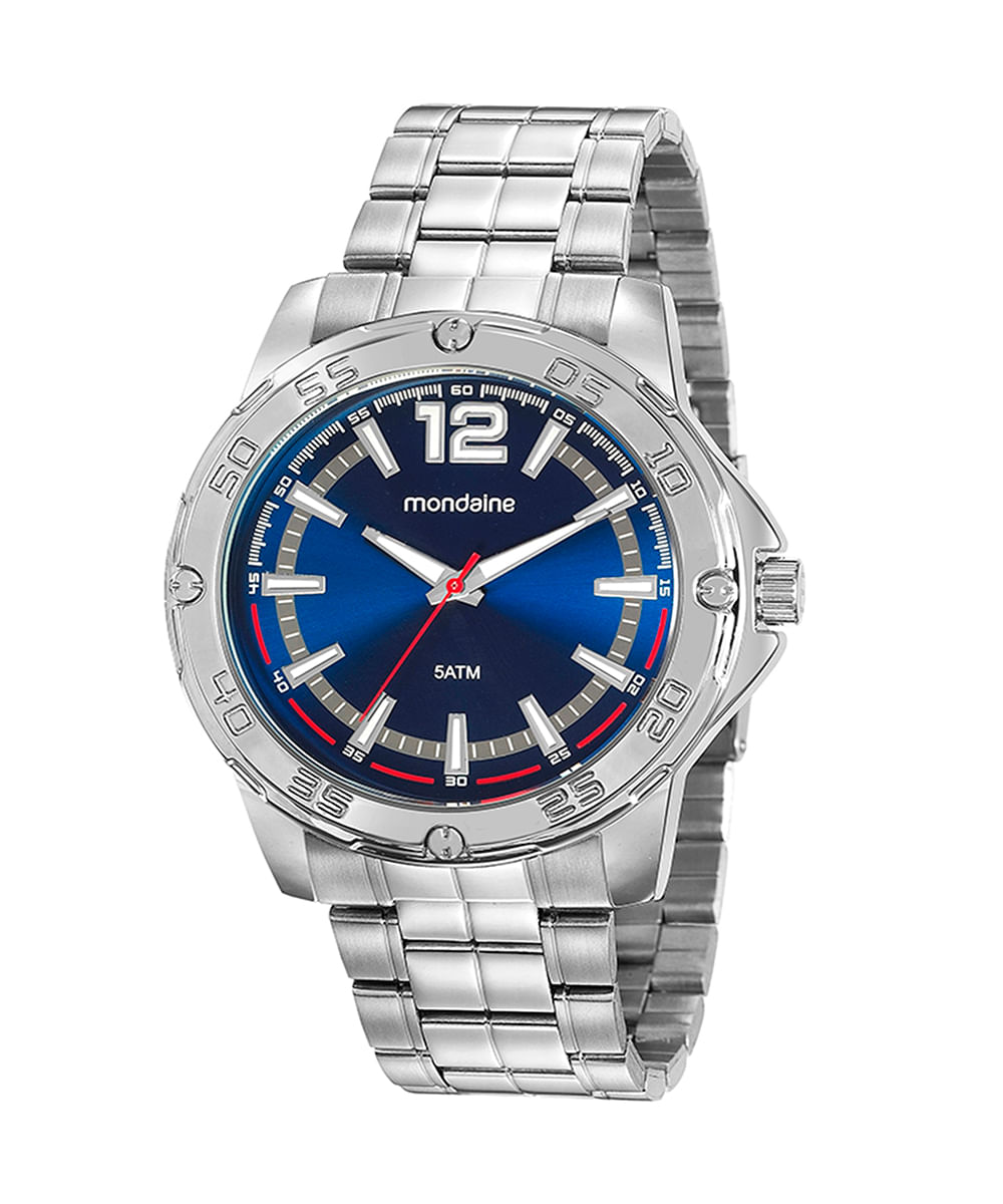 relógio mondaine 99551g0mvne2kt analógico prateado