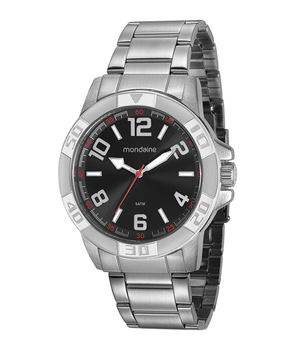 relógio mondaine 99369g0mvne1ks analógico prateado
