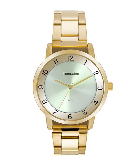 relógio mondaine 99730lpmvde1kt analógico dourado