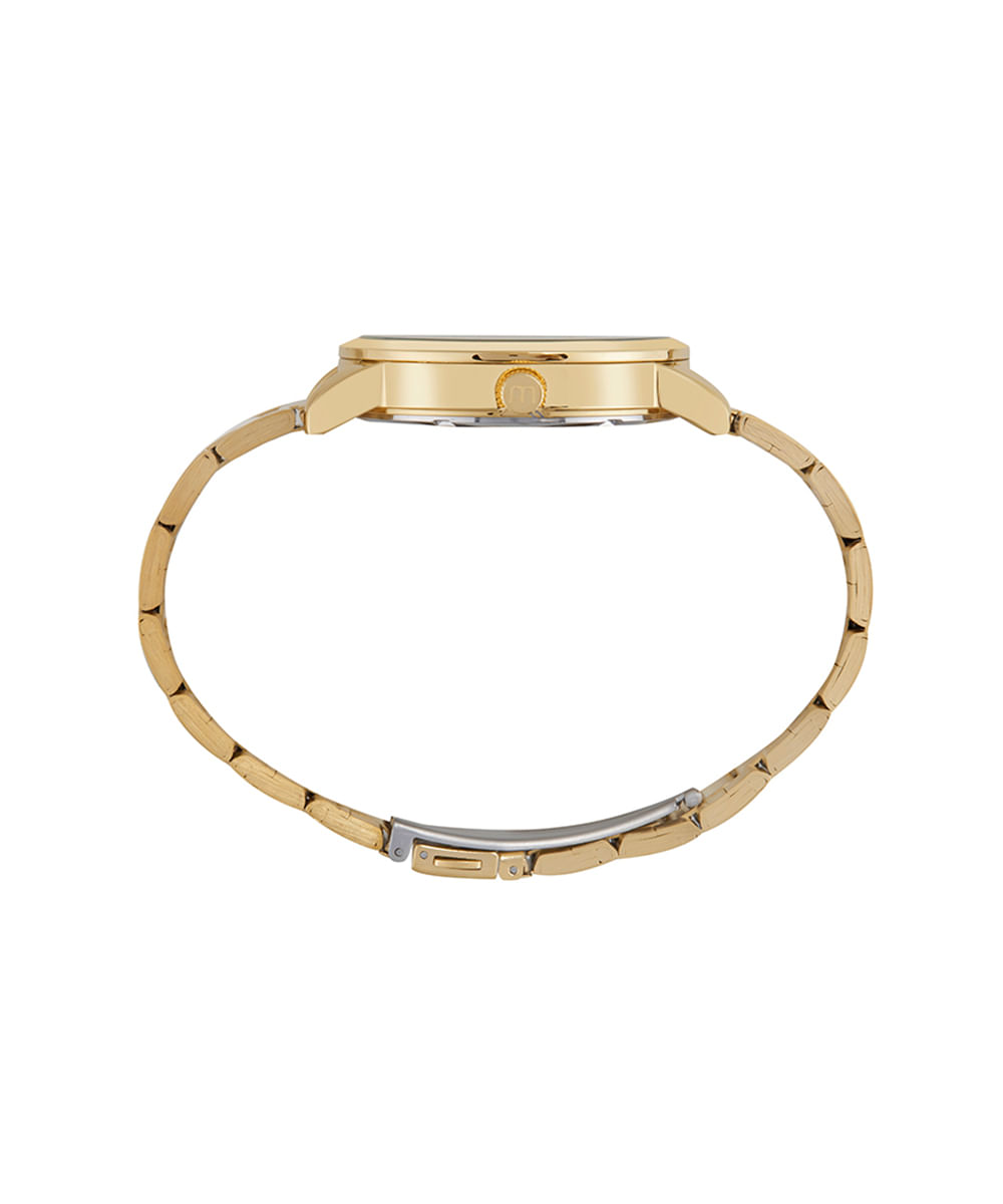 relógio mondaine 99730lpmvde1kt analógico dourado