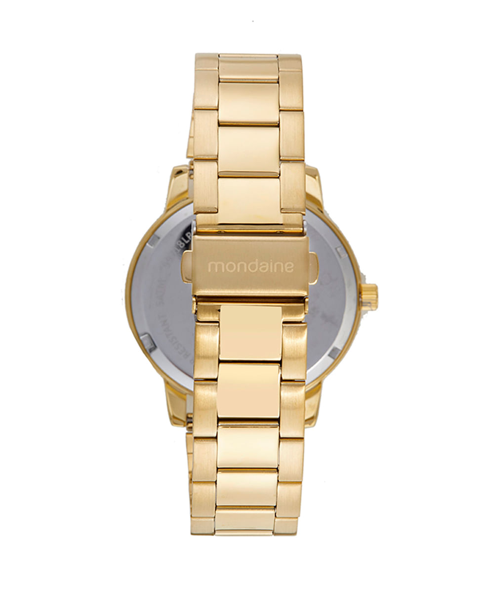relógio mondaine 99730lpmvde1kt analógico dourado