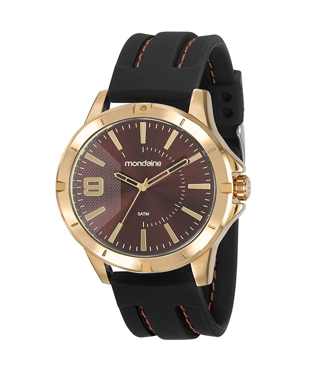 relógio mondaine 99376gpmvdi2kf analógico dourado