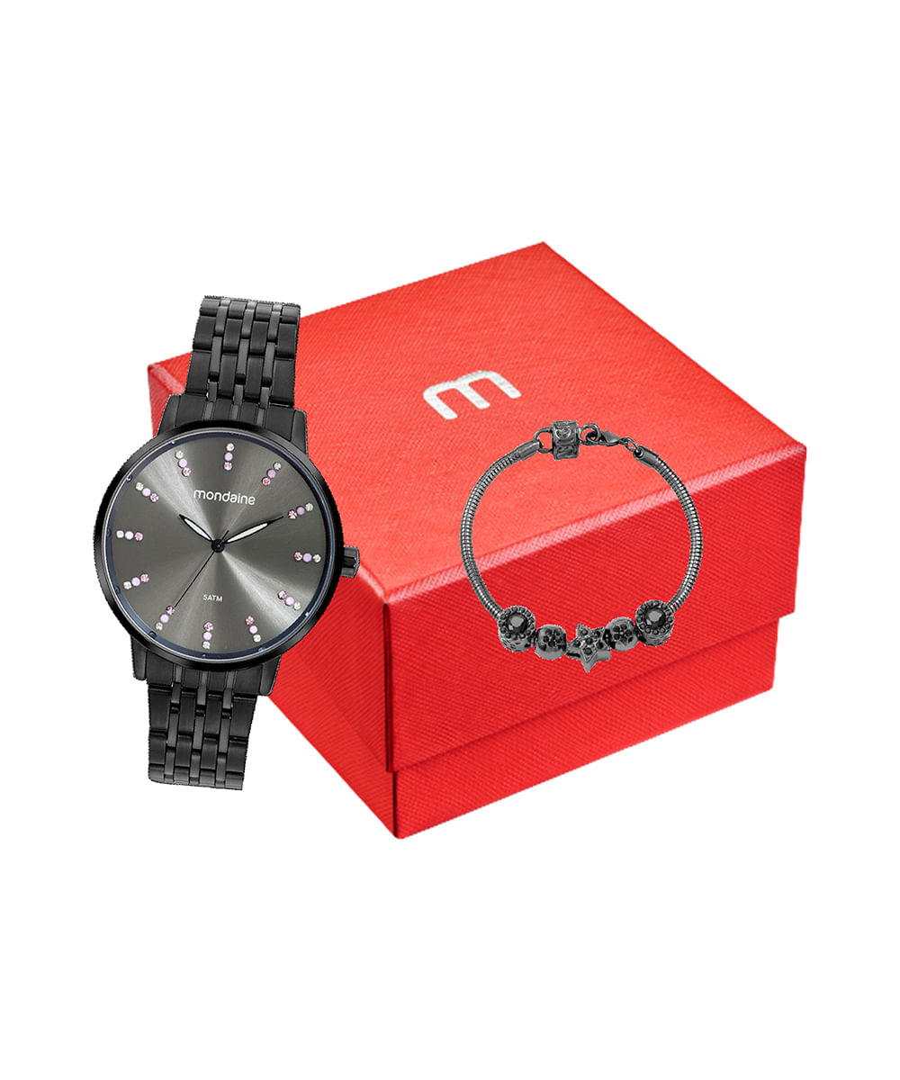 relógio mondaine 32666lpmvpe2ka analógico preto