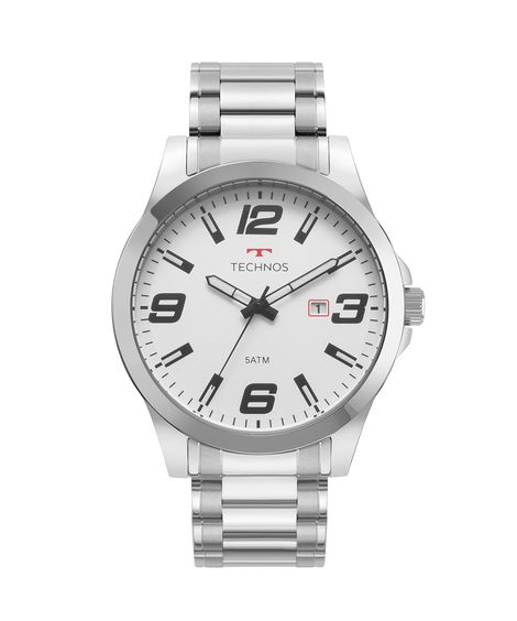 relógio technos analógico 2115molsk1b prateado