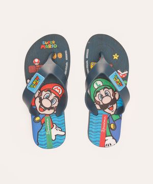 chinelo infantil mario bros ipanema azul