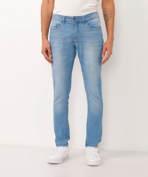 Calça Jeans Masculina Slim Azul Claro