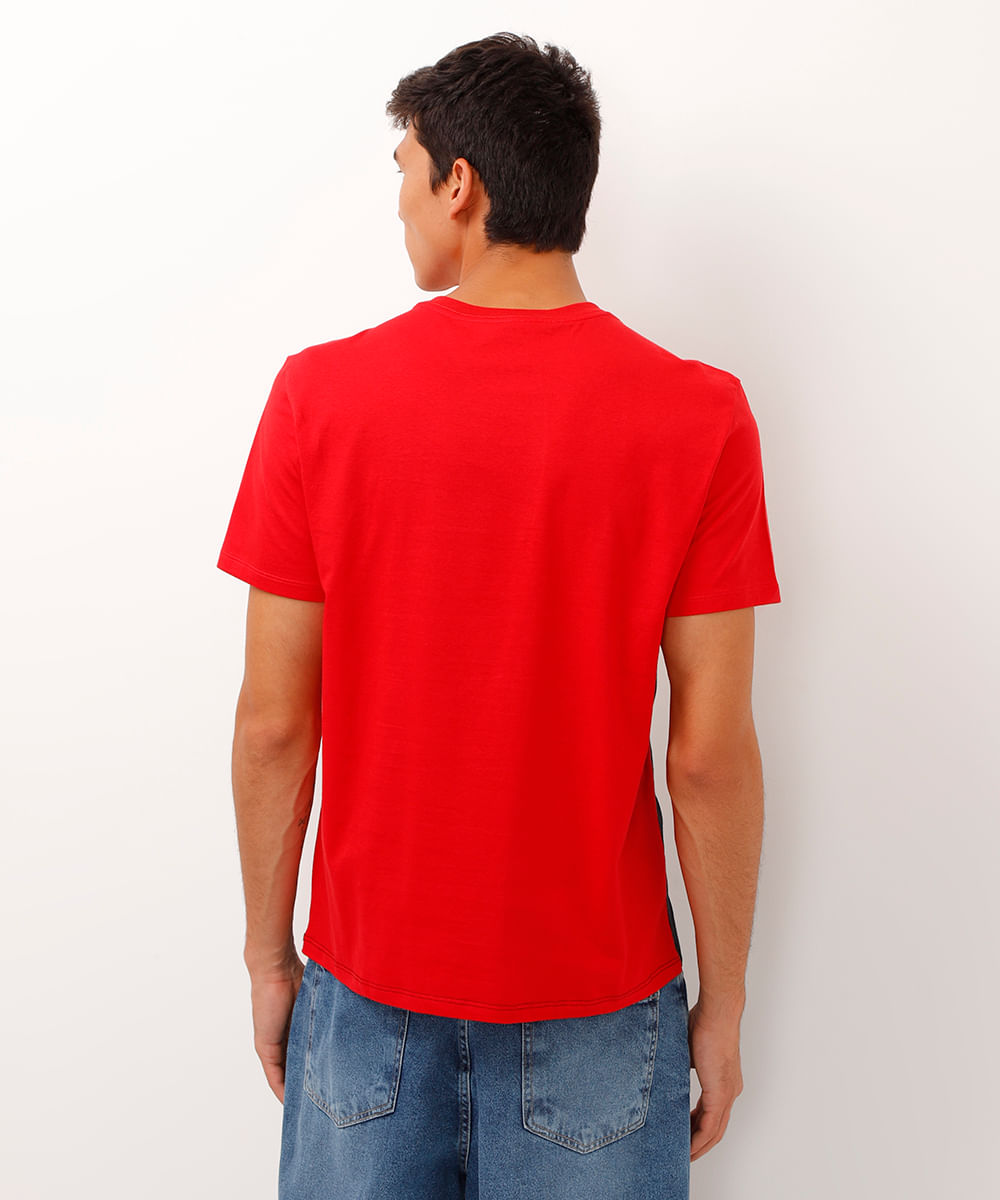Camiseta Masculina NASA Manga Curta Gola Careca Preta