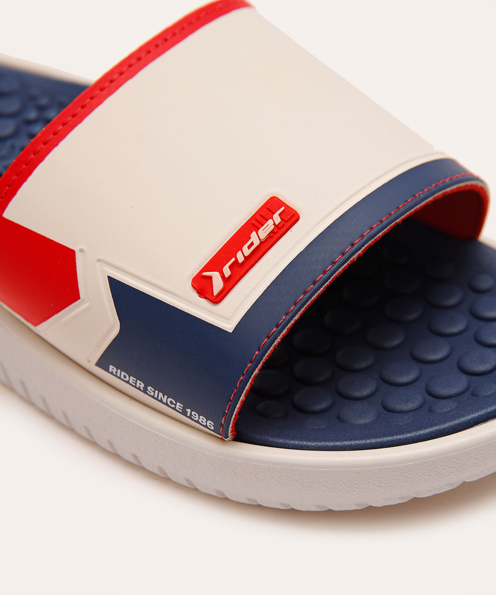 chinelo slim slide rider - branco