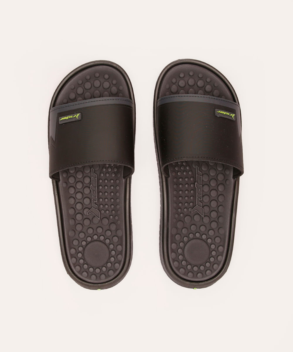 chinelo slim slide rider - preto