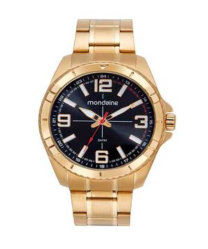 relógio mondaine 32639gpmvde1kf analógico dourado