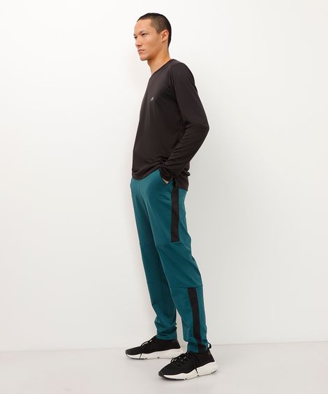 calça de moletom jogger com bolso esportiva verde