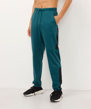 calça de moletom jogger com bolso esportiva ace verde