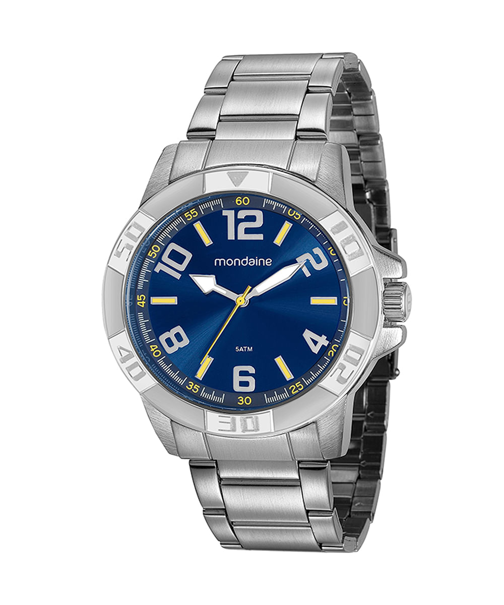 relógio mondaine 99369g0mvne2kk analógico prateado