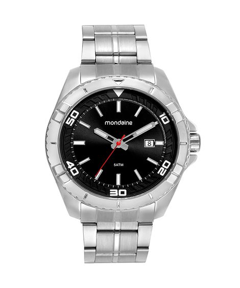 relógio mondaine 32635g0mvne2kf analógico com calendário cinza
