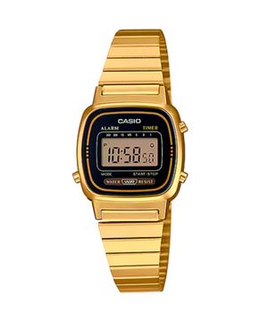 relógio casio la670wga-1df digital dourado