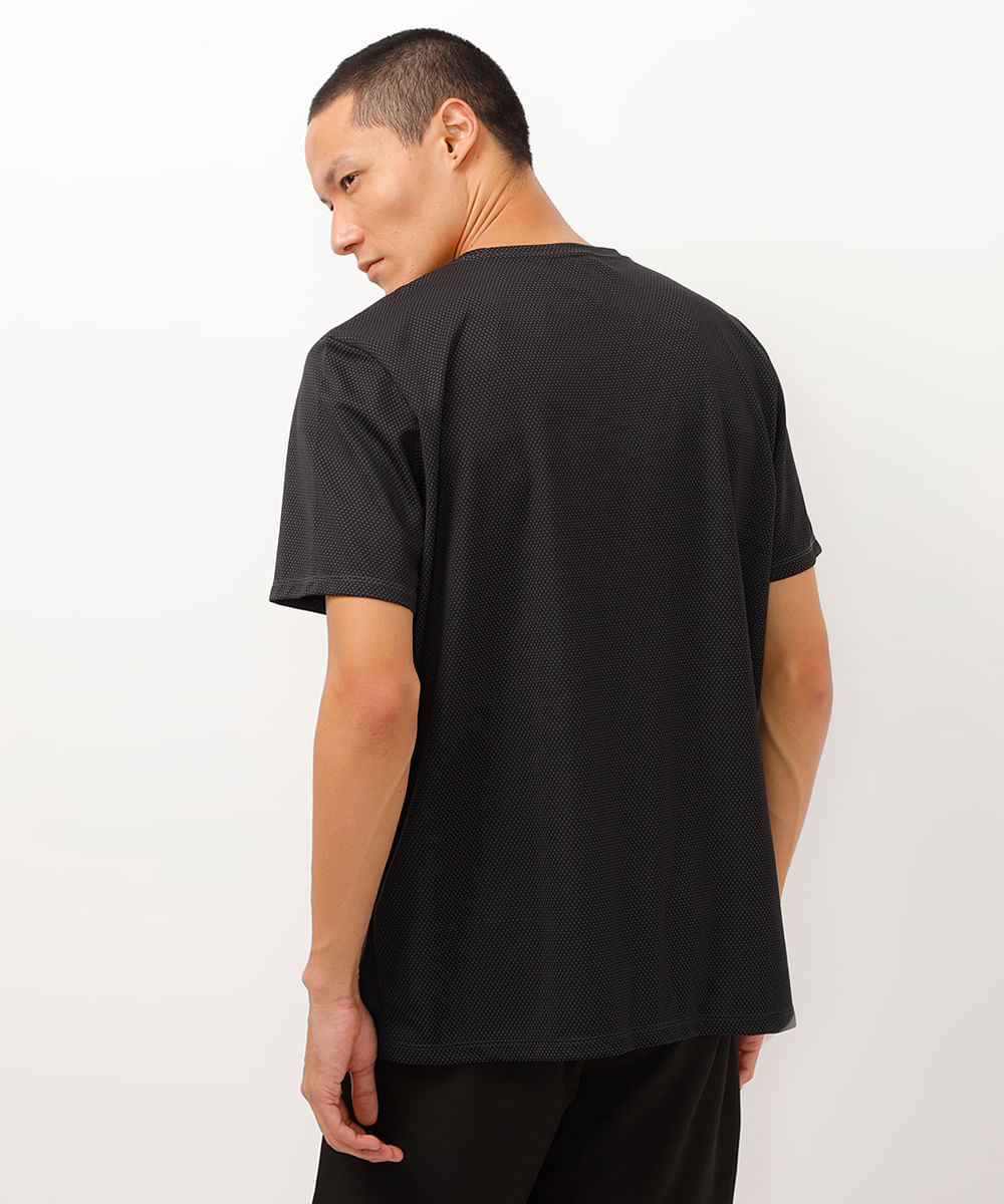 camiseta esportiva ace manga curta com recorte chumbo