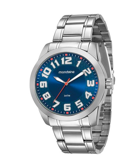relógio mondaine 99130g0mvne2kk analógico prateado