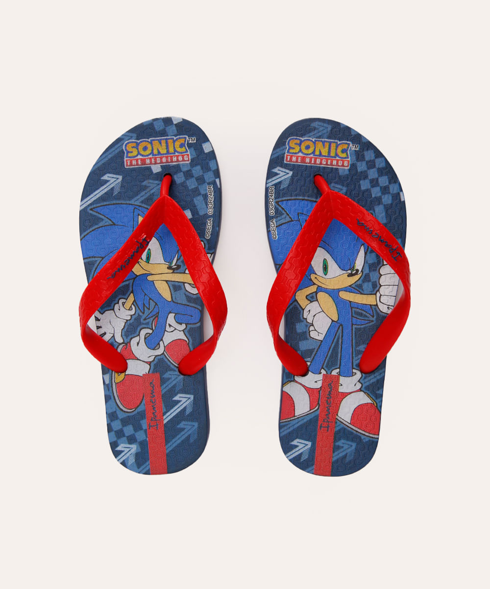 chinelo infantil sonic race ipanema vermelho