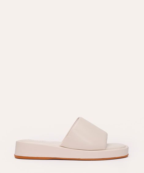 tamanco flatform puff off white