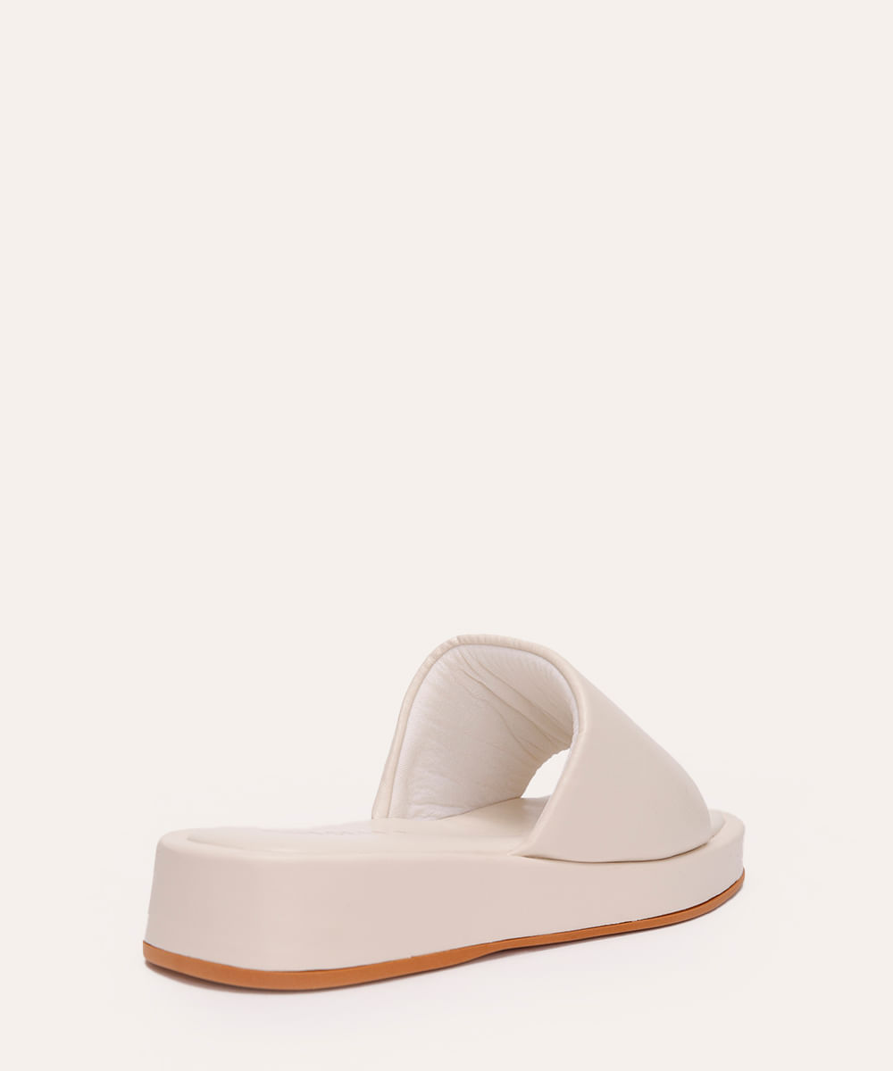 tamanco flatform puff off white