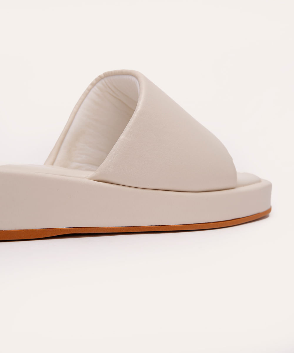 tamanco flatform puff off white