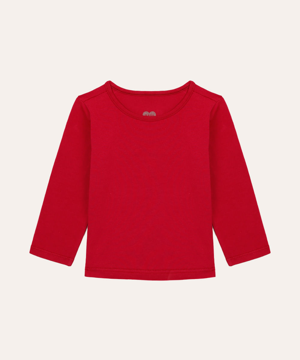 blusa de algodão infantil vinho