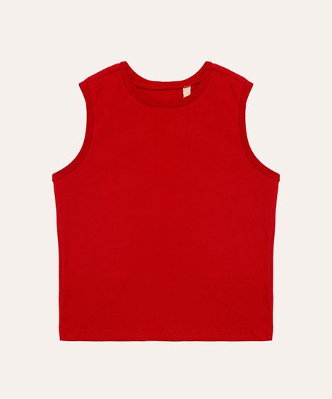 regata infantil de algodão vermelha